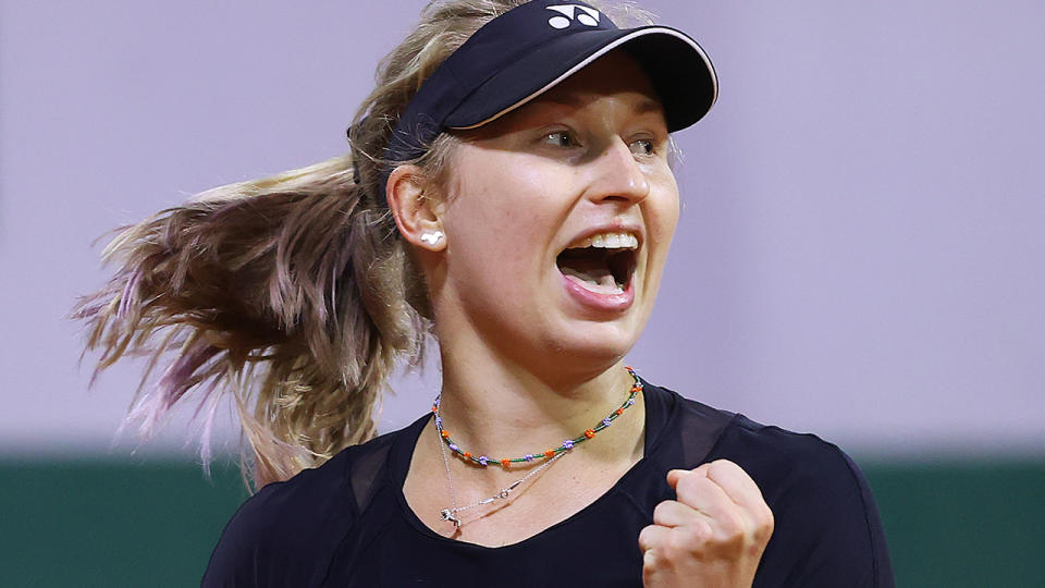 Daria Gavrilova, pictured here in action against Dayana Yastremska at the French Open.