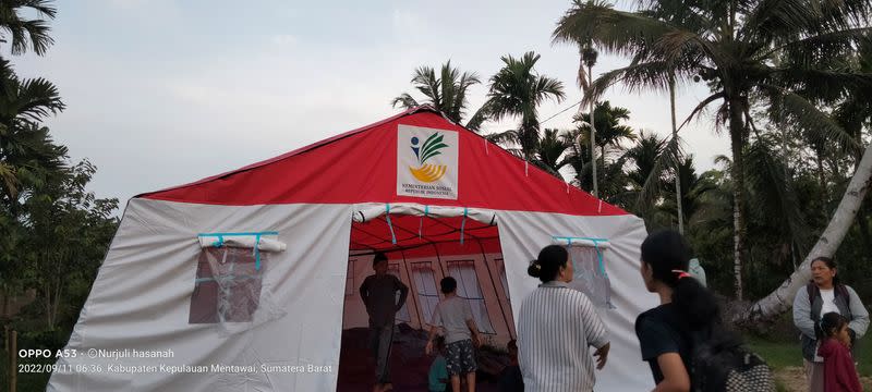 Aftermath of an earthquake, in Mentawai Islands