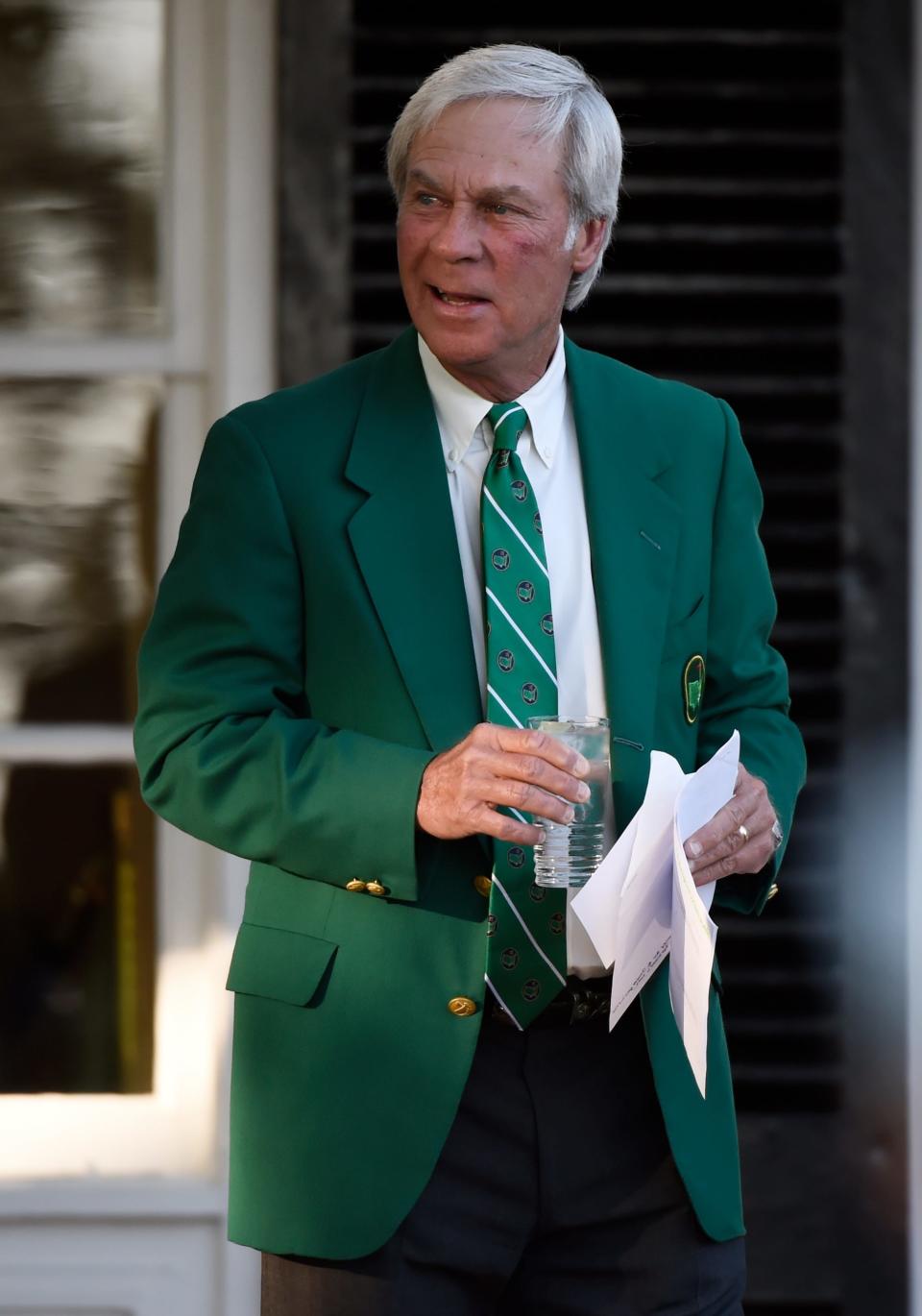 Ben Crenshaw arrives for the Champions Dinner during the second practice round at Augusta National Golf Club, Tuesday, April 5, 2016, in Augusta, Georgia. SARA CORCE/STAFF