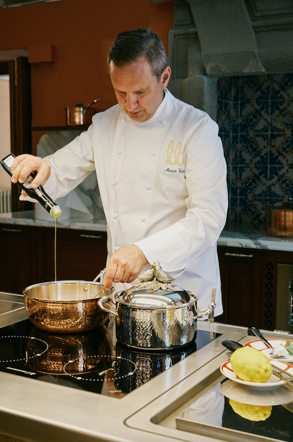 Executive chef Mauro Verza at work. - Credit: Stefan Giftthaler/Courtesy of Passalacqua