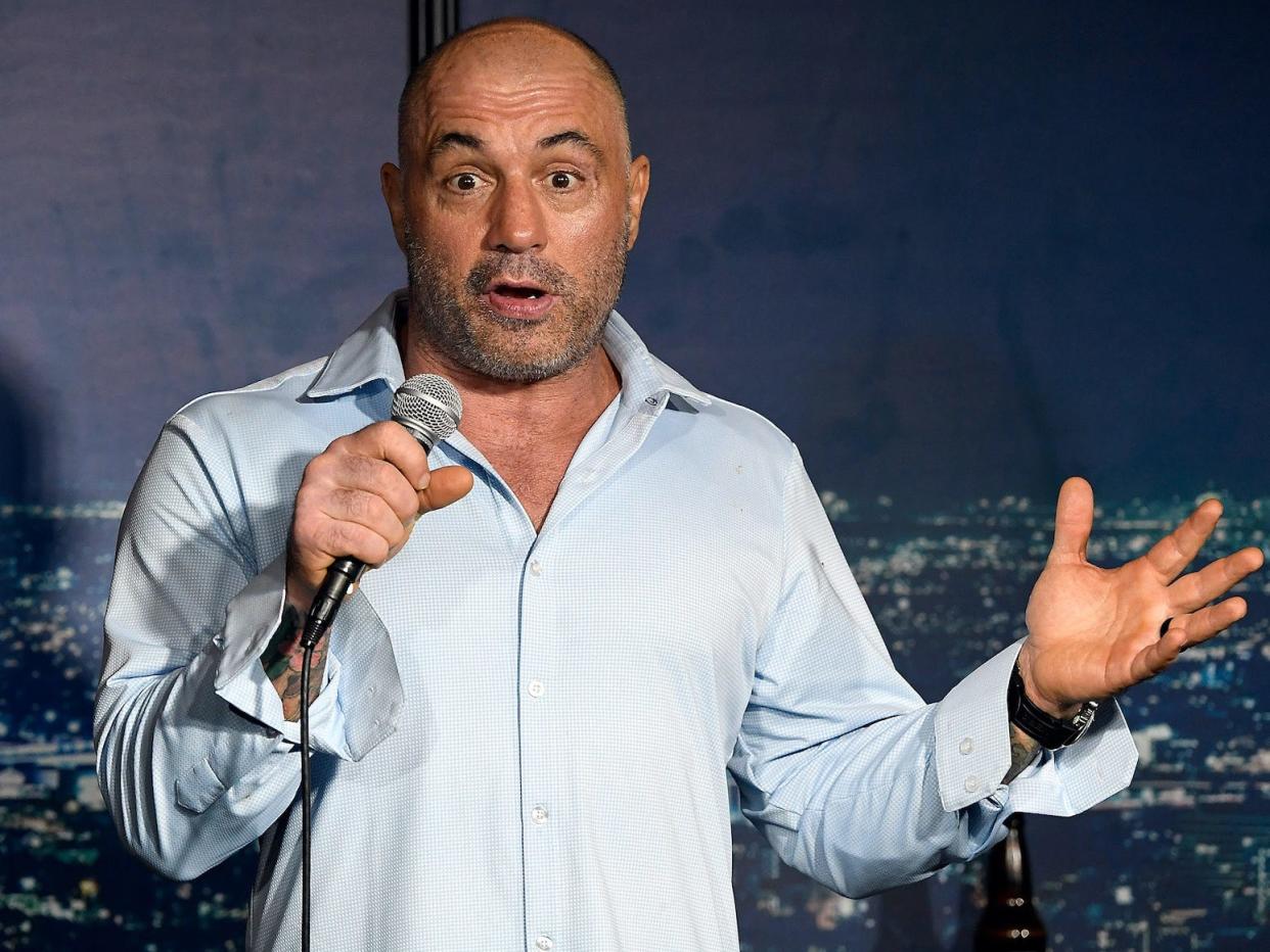 Comedian Joe Rogan performs during his appearance at The Ice House Comedy Club on April 17, 2019 in Pasadena, California. (Photo by Michael S. Schwartz/Getty Images)