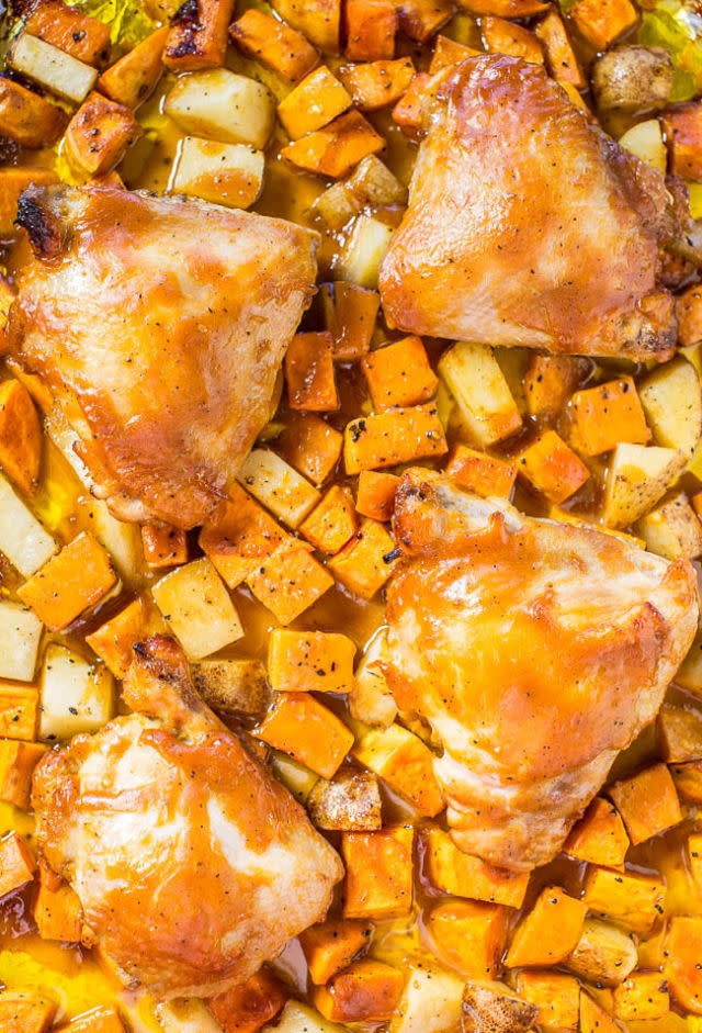 BBQ Chicken and Roasted Sweet Potatoes