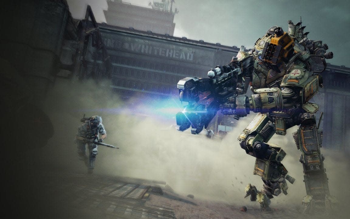 Titanfall is a first-person shooter where players work with giant robots called Titans.