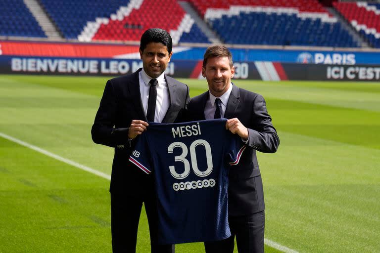 Lionel Messi en el día en el que fue presentado como nuevo jugador de PSG