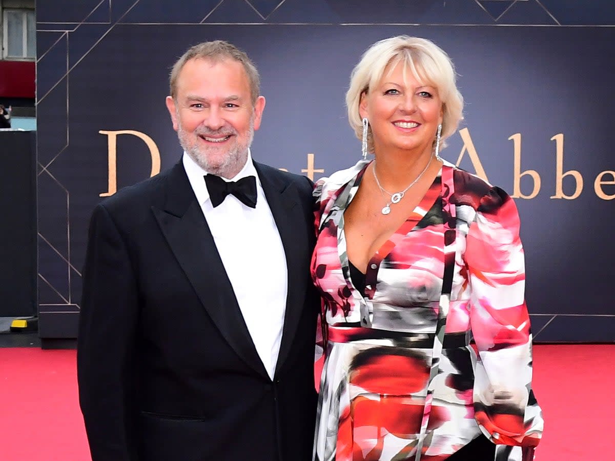 Hugh Bonneville and his wife, Lulu Williams (PA)