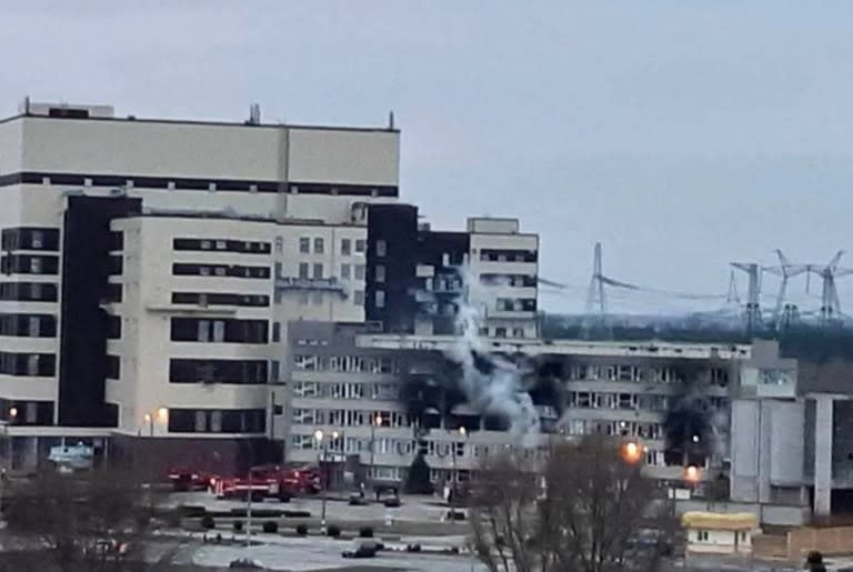 El edificio administrativo atacado en Zaporiyia