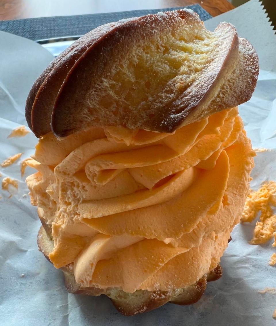 Cream puffs are a popular item and specialty at Stuffed Pastry, 1310 S. Main St. in North Canton, including a pumpkin variety featured in the fall.