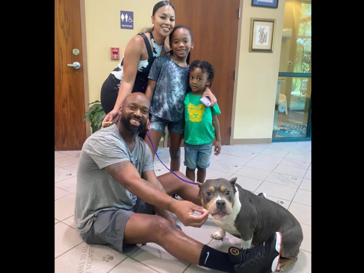 The Smith family were reunited with their missing dog Jill at an Arkansas shelter (Friends of the Animal Village)