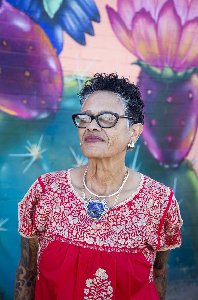 Silvana Salcido Esparza of Barrio Cafe is pictured in front Barrio Cafe in Phoenix on Oct. 3, 2020.