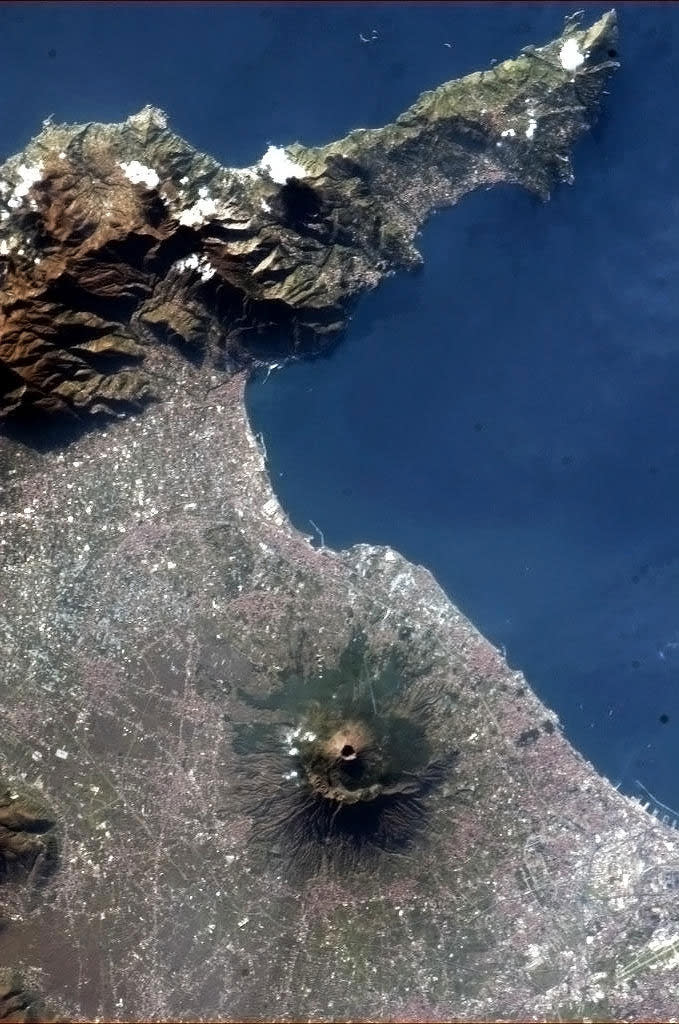 Mt. Vesuvius, Italy, on New Year's Day, 2013. Looks a little like a remainder from earth's difficult puberty years. :)