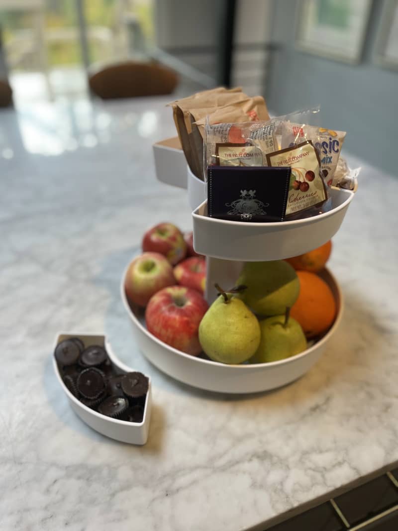 Good Housekeeping's favorite lazy susan with items on it.