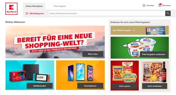 So sieht der neue Real- bzw. Kaufland-Onlineshop aus