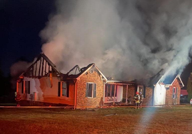 Lindell Zanders' home in Kings Mountain, North Carolina, burned early Sunday.