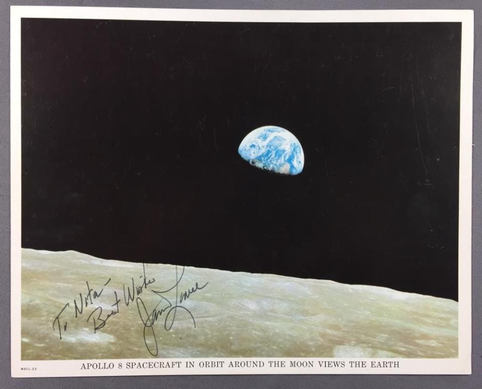 Signed photos, flown artifacts and space program equipment are among the items up for auction by the American Space Museum on Saturday, Dec. 9.