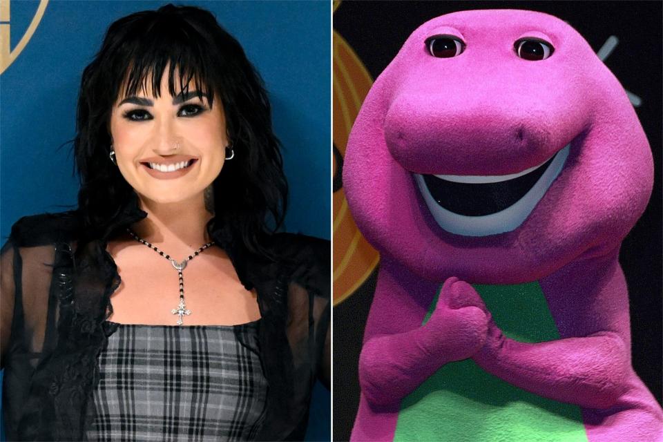 Demi Lovato and Barney