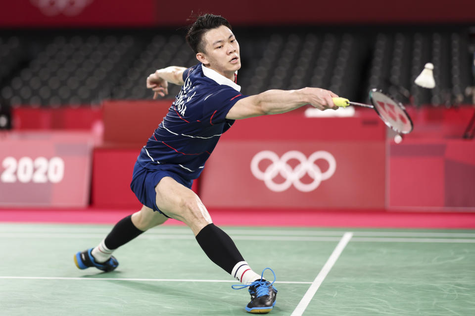 <p>CHOFU, JAPAN - JULY 29: Lee Zii Jia of Team Malaysia competes against Chen Long of Team China during a Men's Singles Round of 16 match on day six of the Tokyo 2020 Olympic Games at Musashino Forest Sport Plaza on July 29, 2021 in Chofu, Tokyo, Japan. (Photo by Lintao Zhang/Getty Images)</p> 