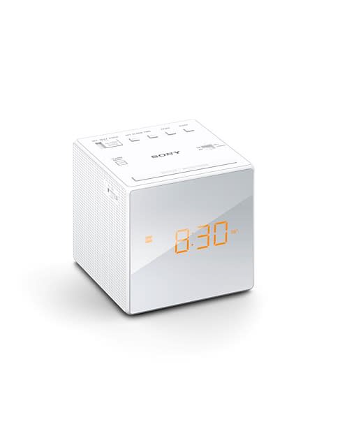 Sony CFC1W Single Alarm Clock Radio - White, $39.95 from David Jones. Photo: David Jones.