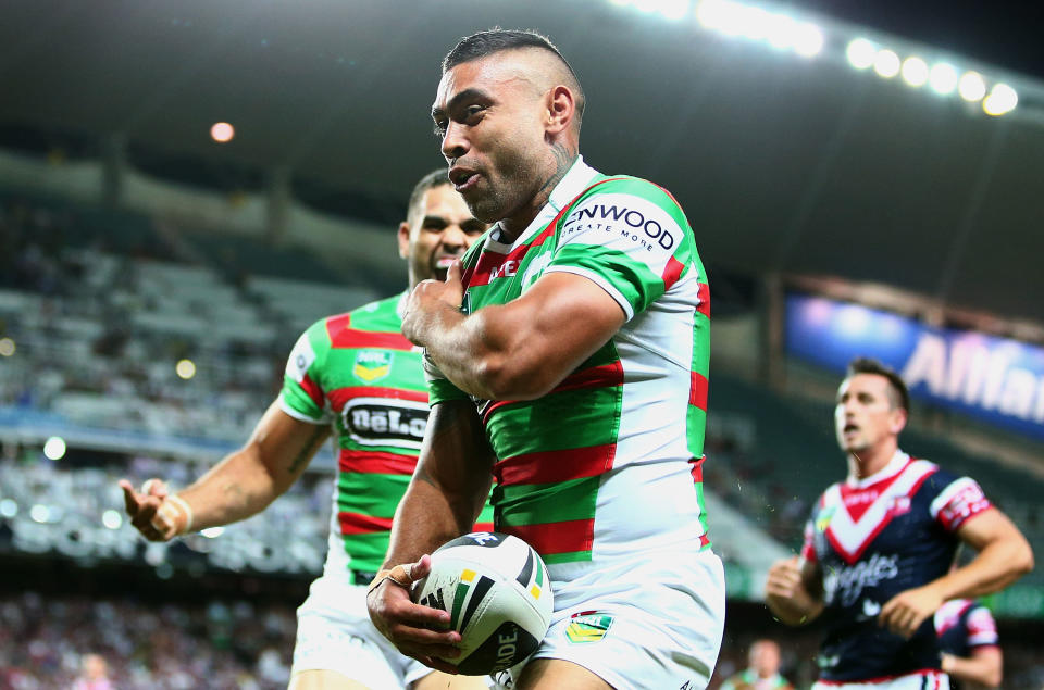 The Souths winger retired as the most prolific try-scorer in Rabbitohs history with 146 tries in 218 matches from 2002 to 2014. Image: Getty