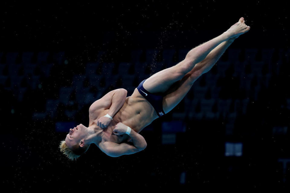 Capobianco in the Men's 3m Springboard Final in the Tokyo 2020 Olympic Games