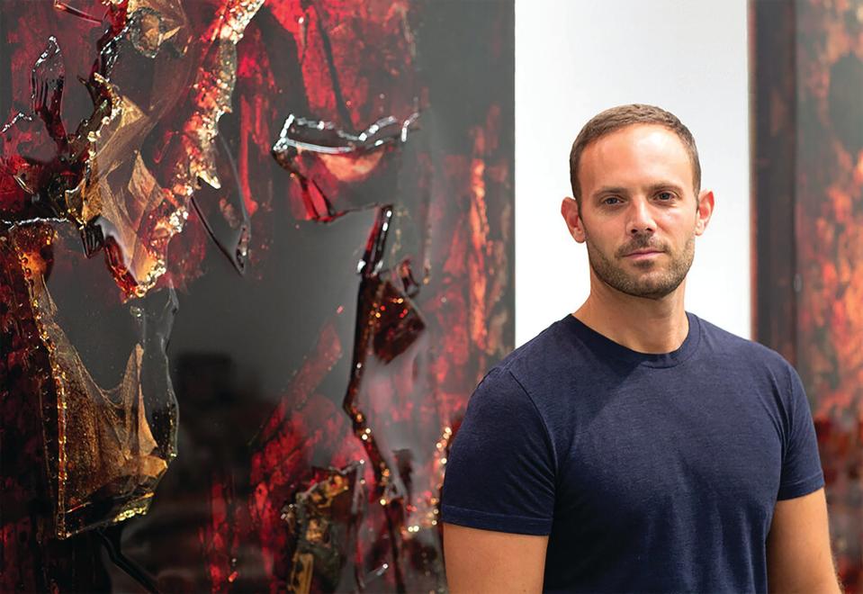 Jordan Eagles is a New York-based artist whose recent work advocates for "fair blood donation policies, anti-stigma and equality." The Springfield Art Museum is hosting a solo exhibition of Eagles' work from Sept. 23, 2023-Feb. 18, 2024.