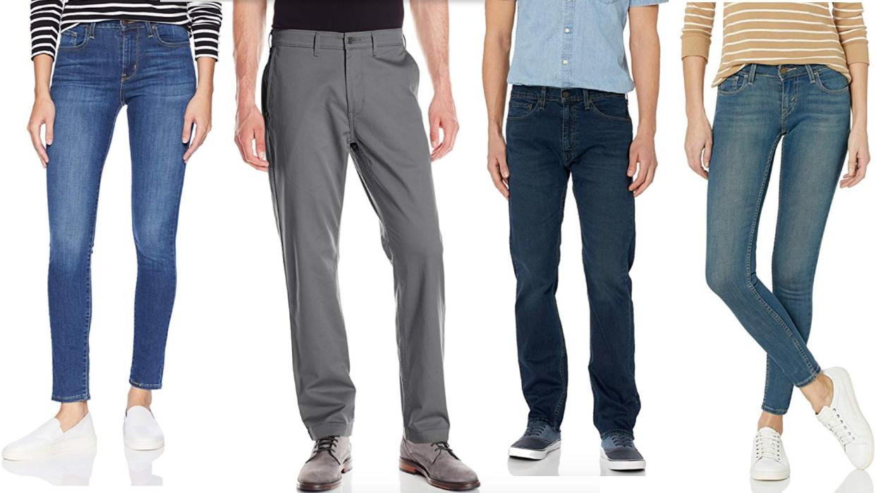 Score up to 50 percent off on Levi's jeans today only (Photo: Amazon)