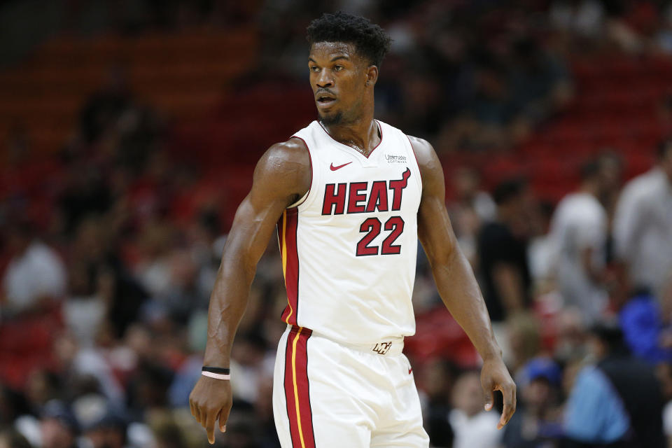 Jimmy Butler won't play in Miami's season opener because of uncited personal reasons. (Michael Reaves/Getty)