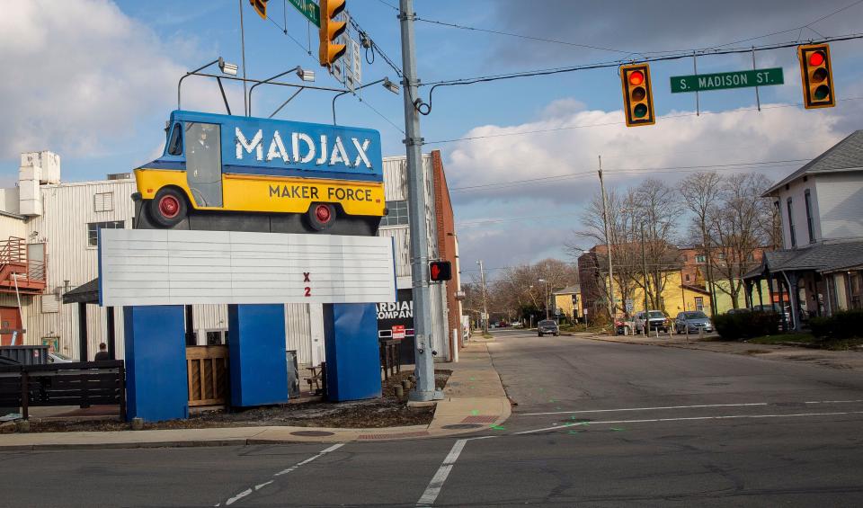 MadJax on the corner of East Jackson and South Madison Street.