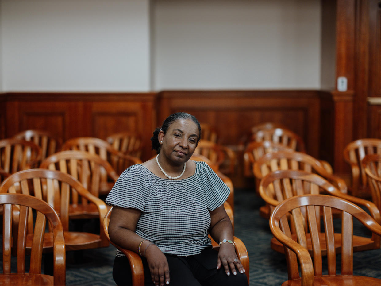 Saba Gebrai, the program director for the Park West Foundation, supports a foster youth advocacy group that raised concerns about education in residential facilities. (Ali Lapetina for NBC News)