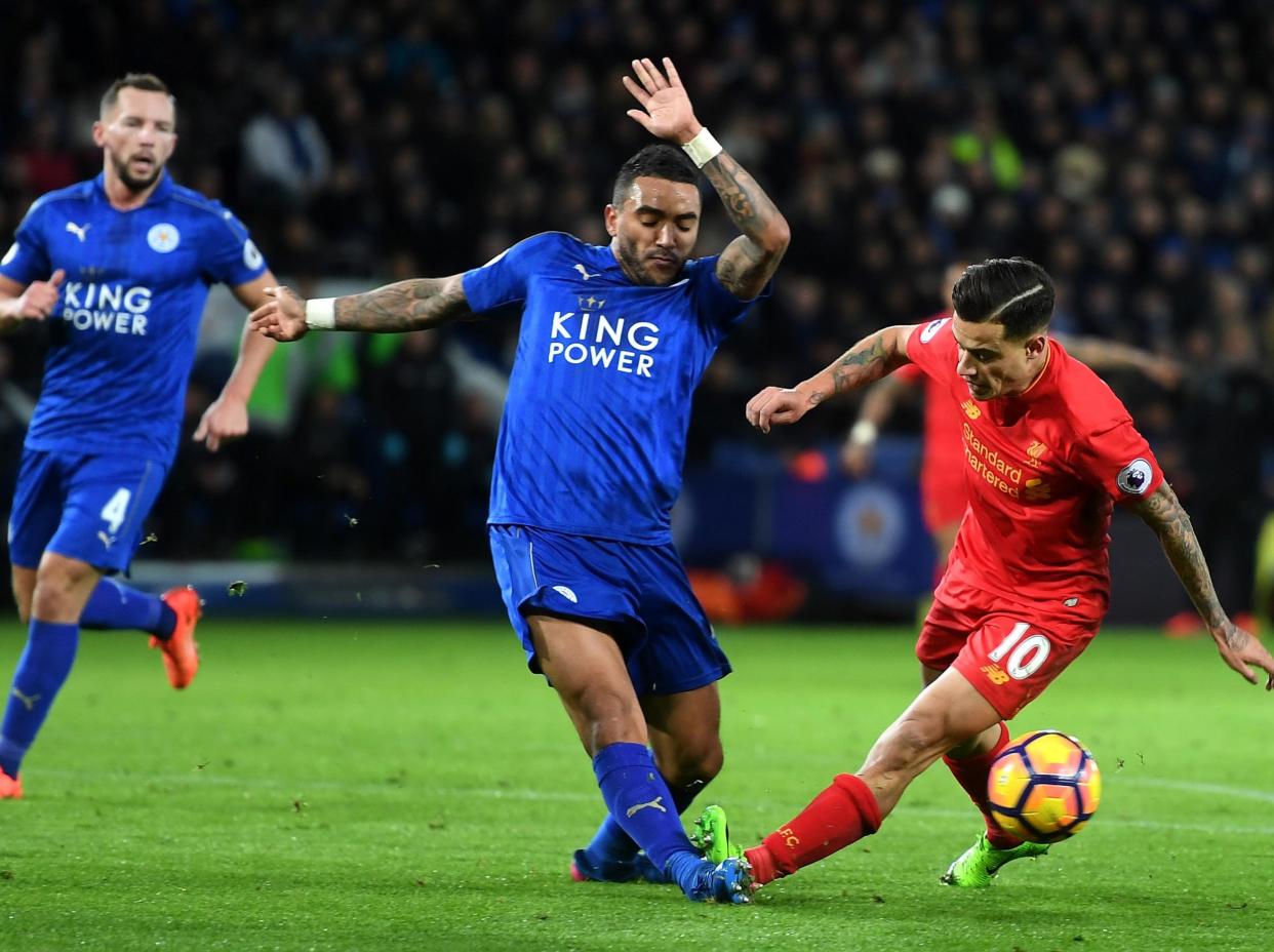 Danny Simpson in action against Liverpool on Monday night: Getty Images