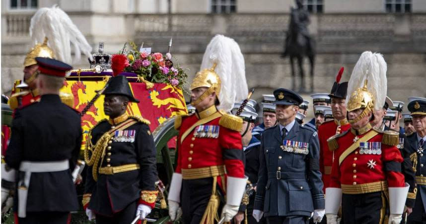 英國女王伊莉莎白二世國葬典禮。（圖／達志／美聯社）