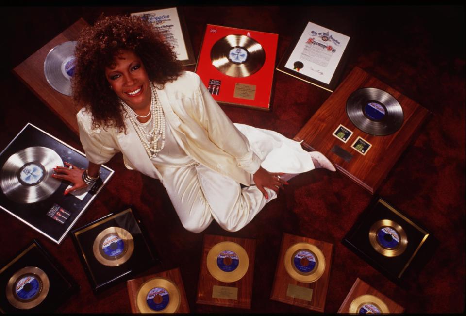 Mary Wilson of the Supremes in 1985.  / Credit: Photo by Paul Harris/Getty