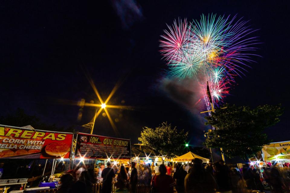 Fireworks can be enjoyed at Carteret's Independence Day Festival on July 3 at Waterfront Park.