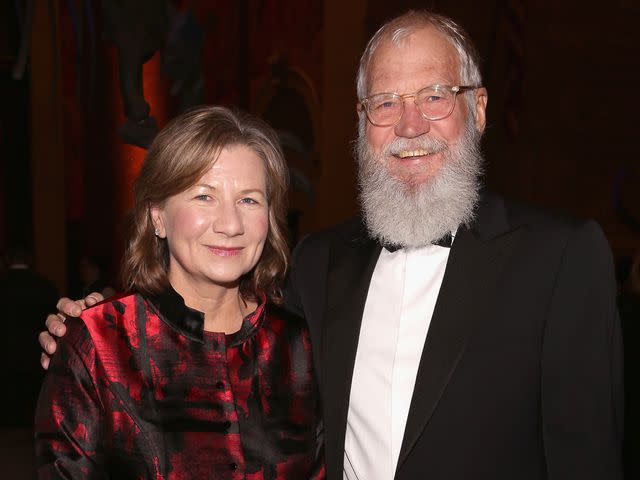 <p>Sylvain Gaboury/Patrick McMullan/Getty</p> David Letterman and his wife Regina Lasko attend the 2017 Museum Gala at the American Museum of Natural History on Nov. 30, 2017 in New York City