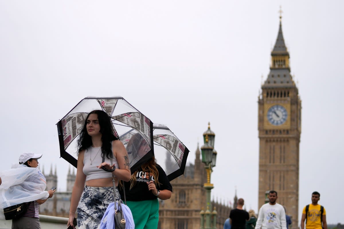 Rain and thunder will hit London this weekend as an extended spell of dry weather in the capital comes to an end (File picture)  (AP)