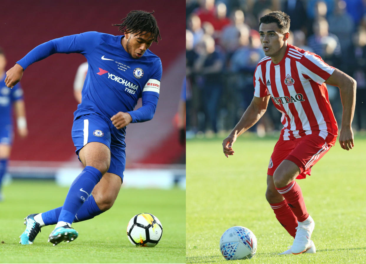 Los dos futbolistas con el nombre de Reece James. | Foto: Getty