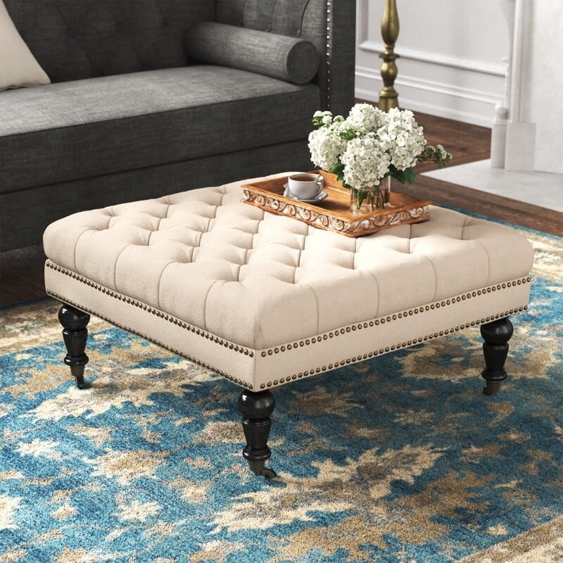 the ottoman in beige