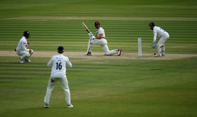 Ben Green, pictured, helped Tom Lammonby put on 105 for the first wicket