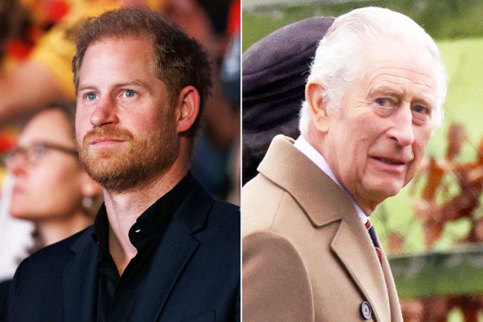 <p>Joshua Sammer/Getty; Max Mumby/Indigo/Getty</p> Prince Harry; King Charles