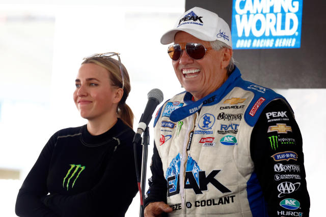 A long road ahead': Brittany Force shares picture with father John Force  after his fiery NHRA wreck - Yahoo Sports