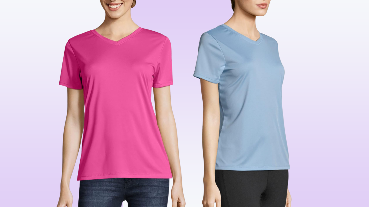 This moisture-wicking Hanes tee is on sale for 