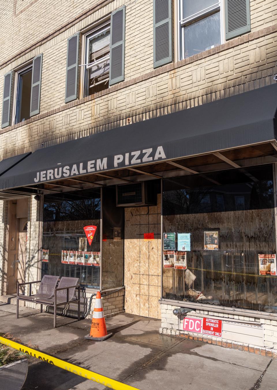 Jerusalem Pizza in Highland Park suffered a devastating three-alarm fire Tuesday night.