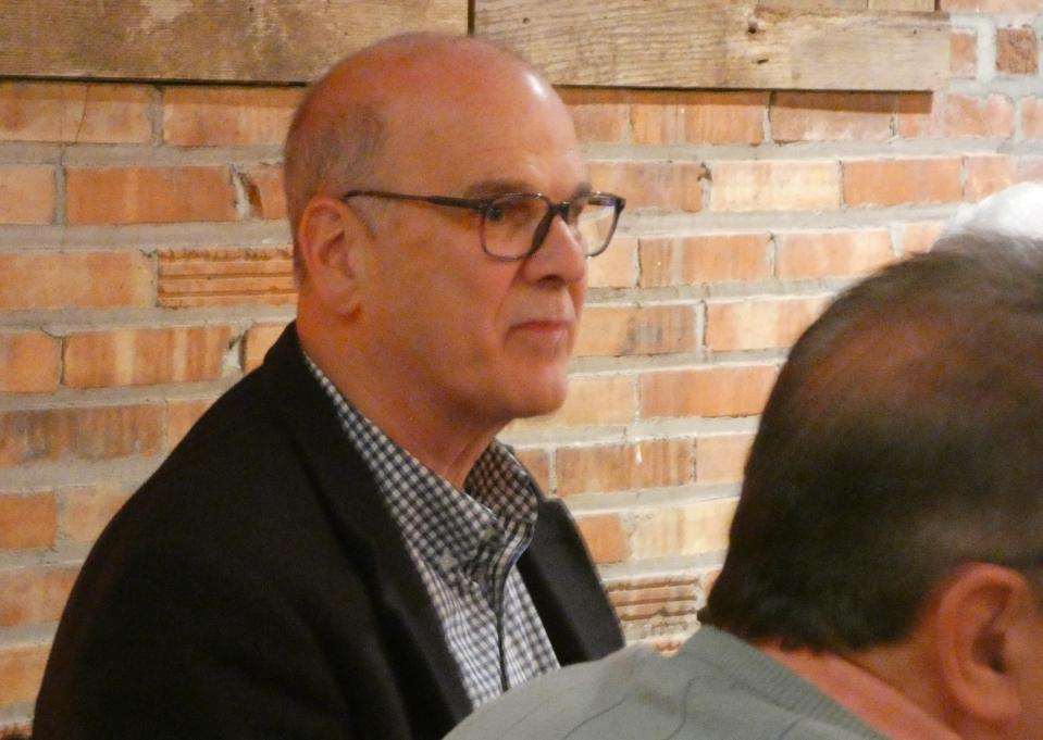 Bucyrus Mayor Jeff Reser attends the Bucyrus Area Chamber of Commerce's annual dinner on Thursday evening at the Loft at Pickwick Place.