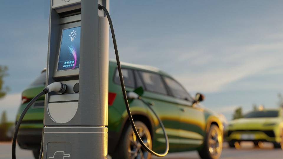 Electric car charging station