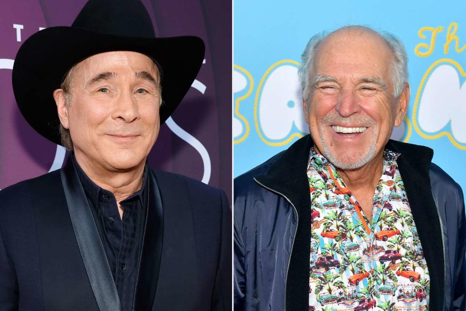 <p>Jason Kempin/Getty; Rodin Eckenroth/Getty</p> Clint Black; Jimmy Buffett