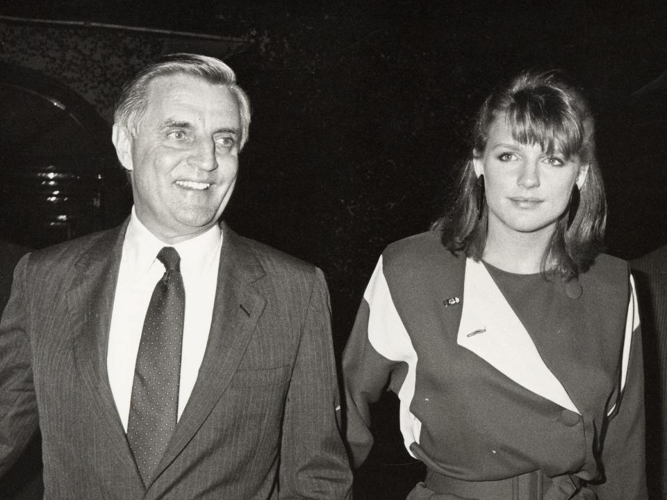 Walter Mondale and his daughter Eleanor.