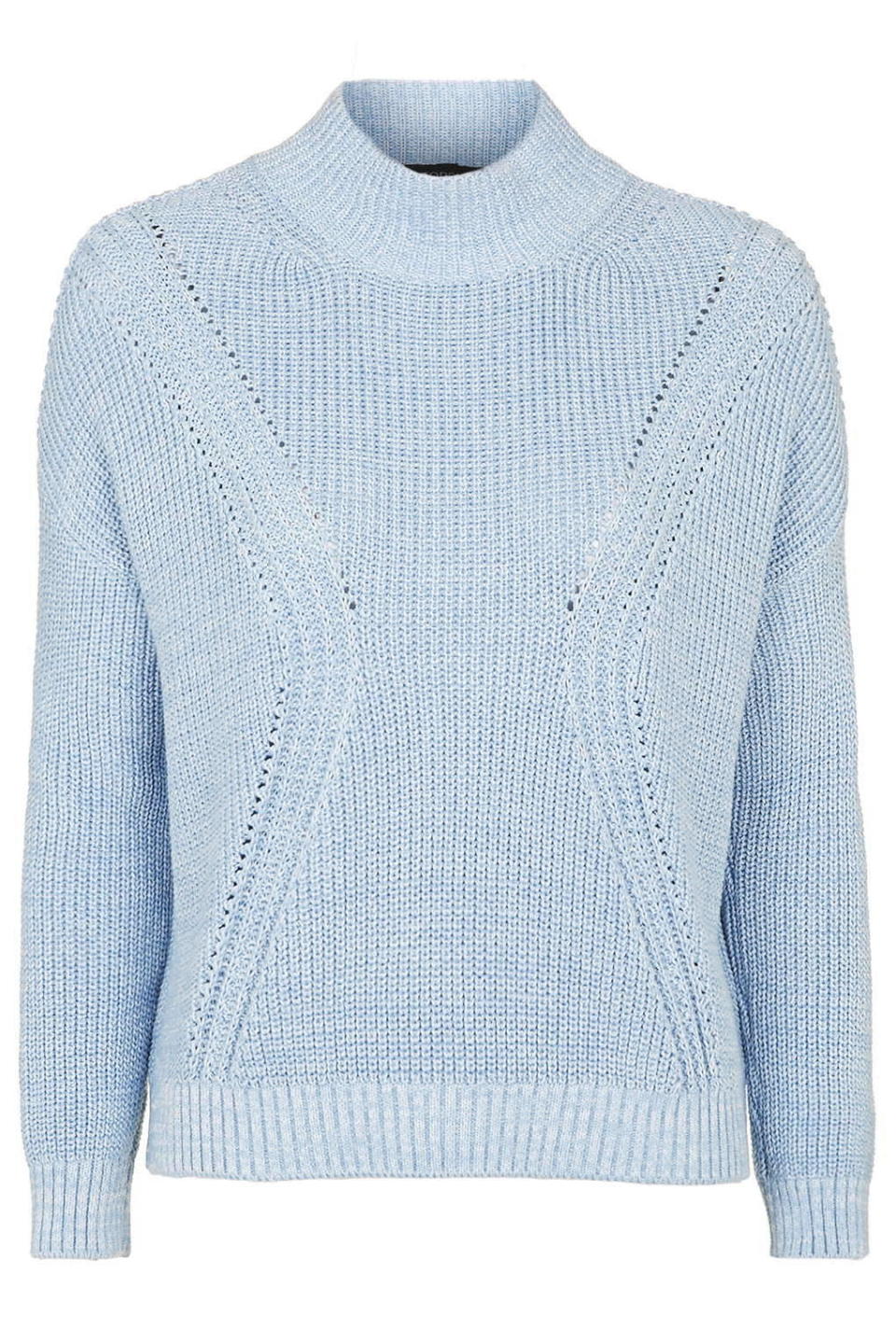 Topshop Ribbed Detail Funnel Neck Sweater, $65, topshop.com