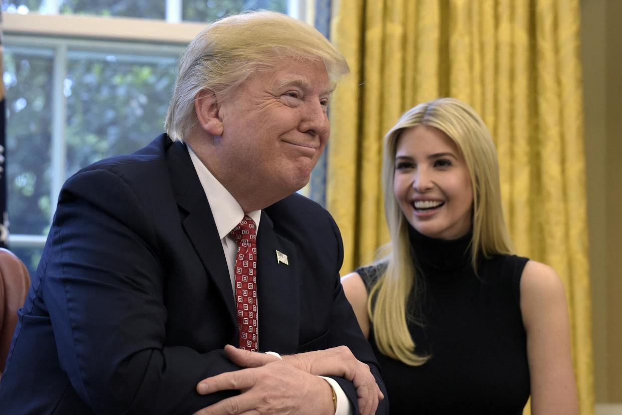 Mixed reception: Donald Trump with daughter Ivanka: AP