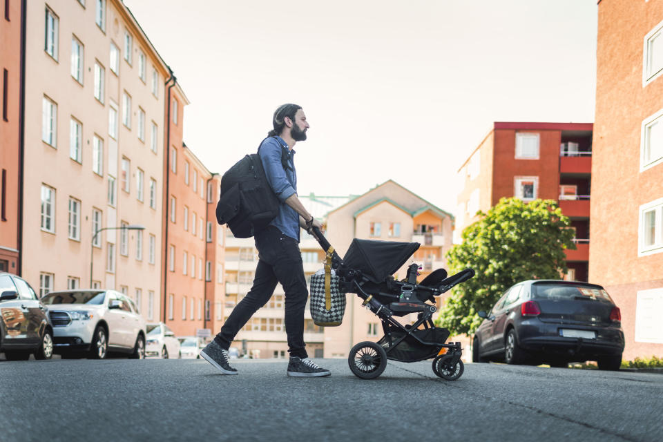 Paid leave done well can help make child care arrangements more equitable and, in heterosexual couples, can mean fathers take on a more equal share of parenting. (Photo: Maskot via Getty Images)