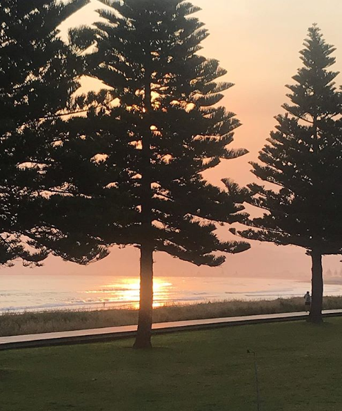 An image of Australian bushfire smoke blown onto New Zealand coastline shared by Jacinda Ardern.