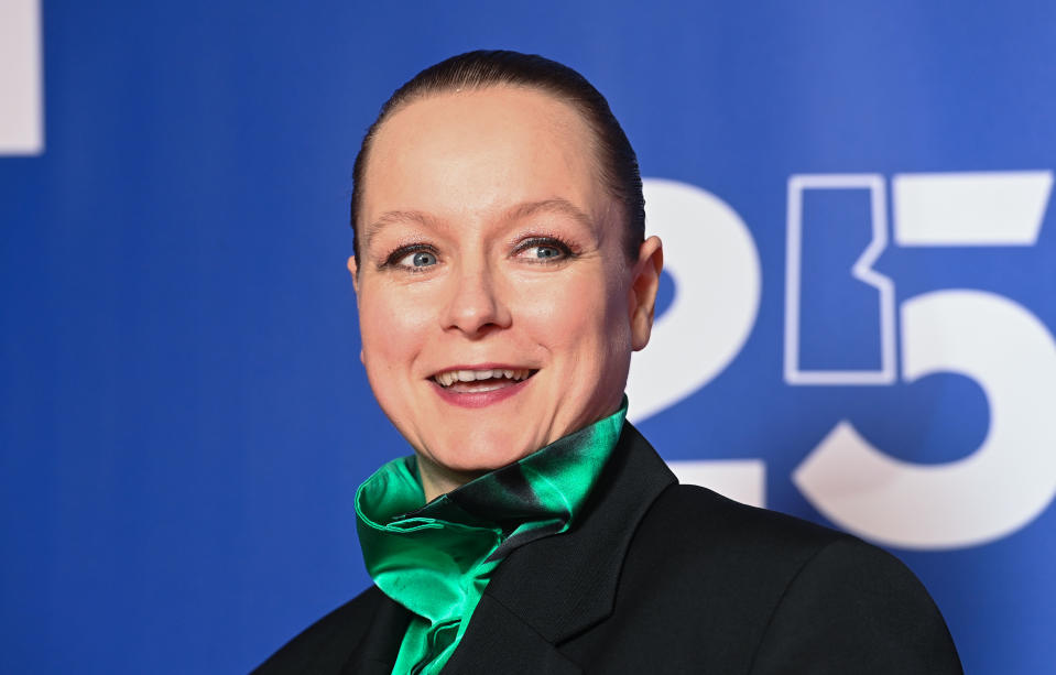 LONDON, ENGLAND - DECEMBER 04: Samantha Morton wins the Outstanding Contribution to British Film award during the British Independent Film Awards 2022 at Old Billingsgate on December 04, 2022 in London, England. (Photo by Dave J Hogan/Getty Images)